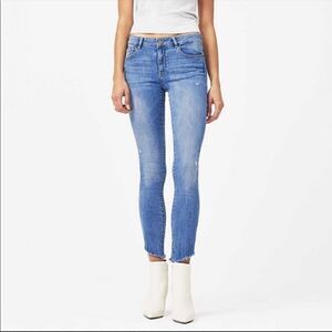DL1961 Florence Instasculpt Skinny Ankle Raw Hem Jeans